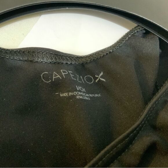 Capezio Elegant Black Dance Bodysuit leotard dance tumble size 1/CH - Picture 5 of 5
